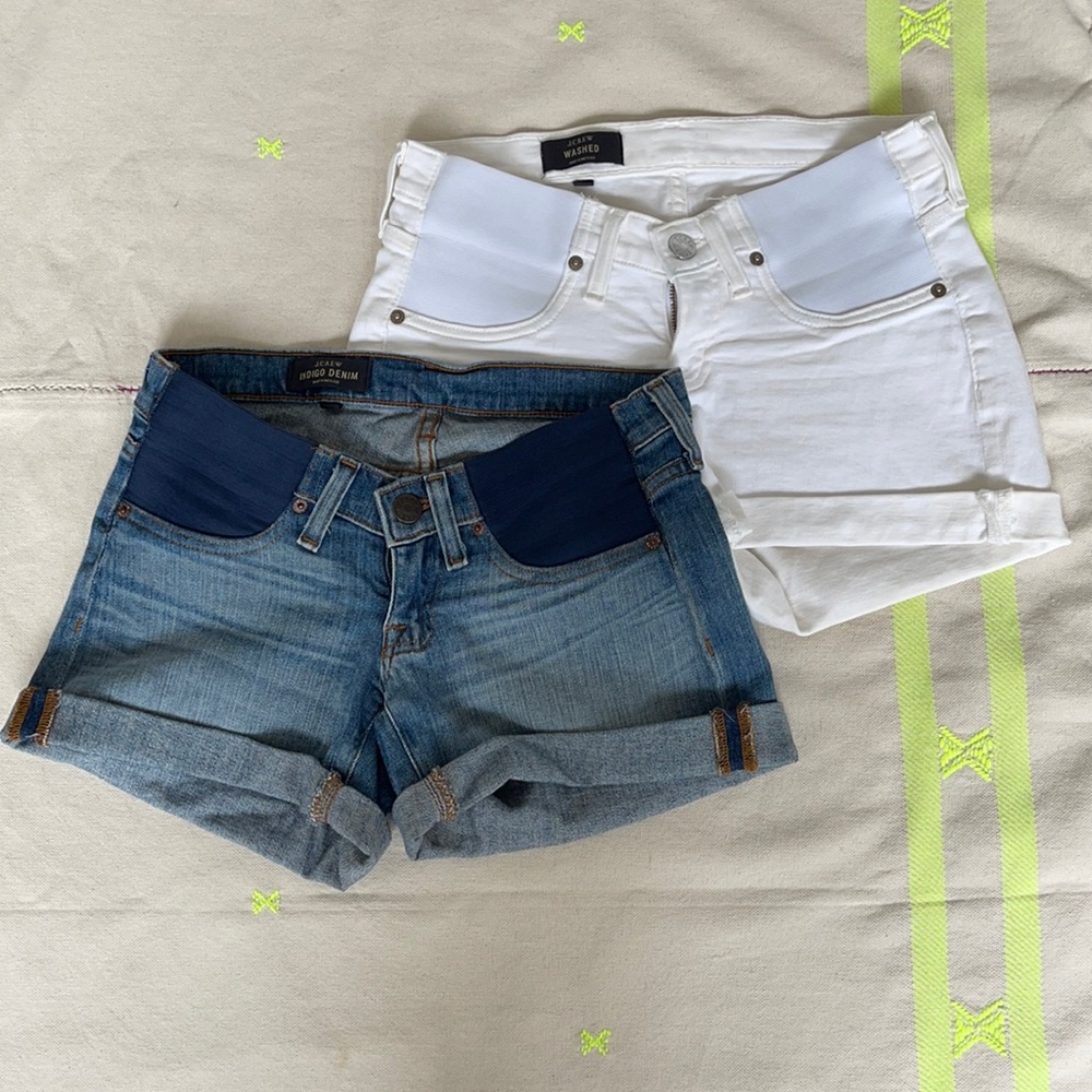 J. Crew set of 2 Maternity Denim Shorts